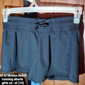 All in Motion Girls Black Athletic Shorts